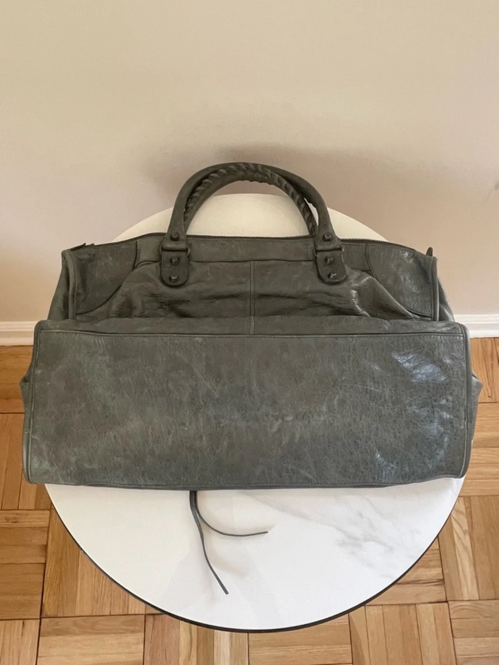 Balenciaga Work Bag RH | Vintage Leather | Muted Green | Authenticated - Picture 6 of 12
